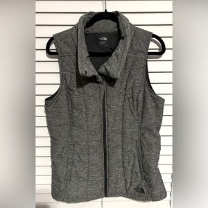 The North Face Vest Womens Size Large Gray and Black Quilted.